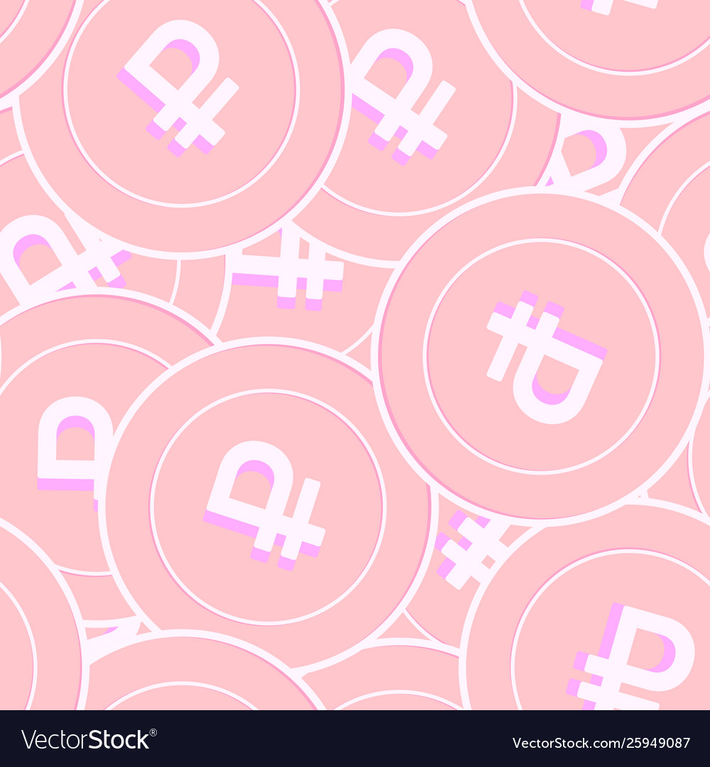 Russian ruble copper coins seamless pattern fair