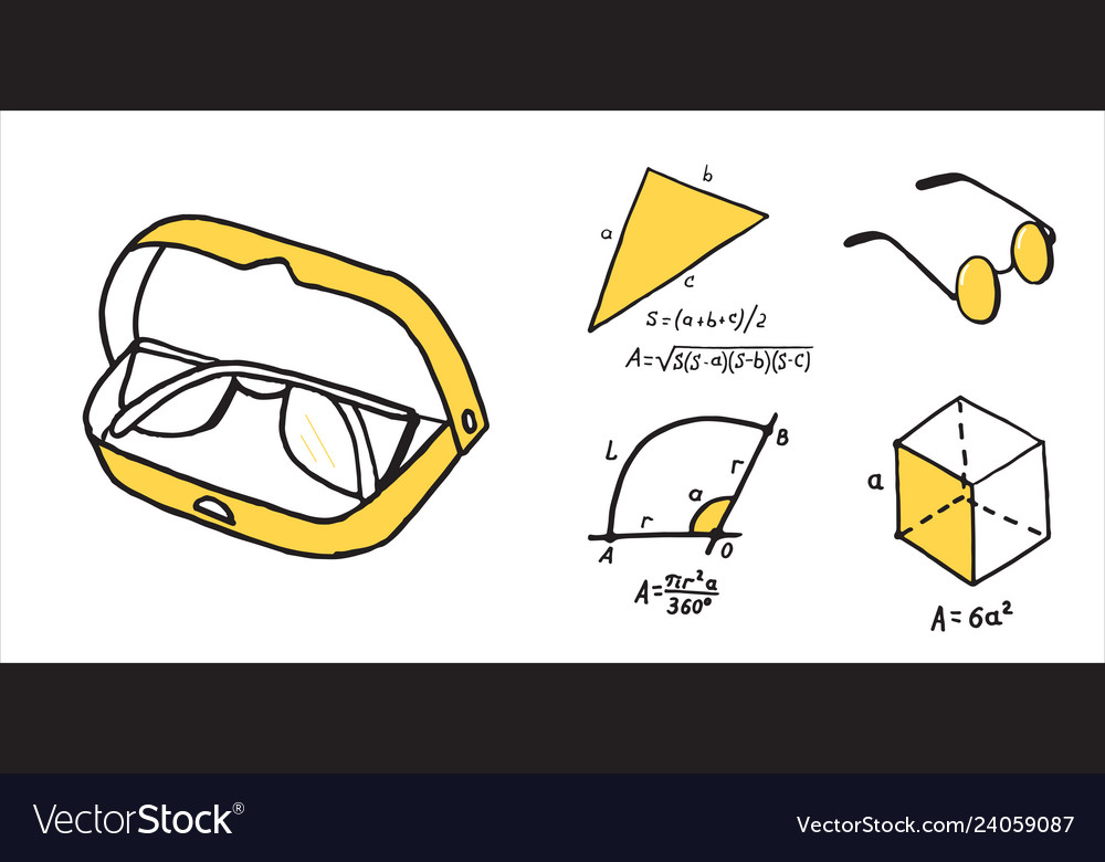 Set von Schulbussen Ausrüstung Doodle Icons vector image Set von Schulbussen Ausrüstung Doodle Icons