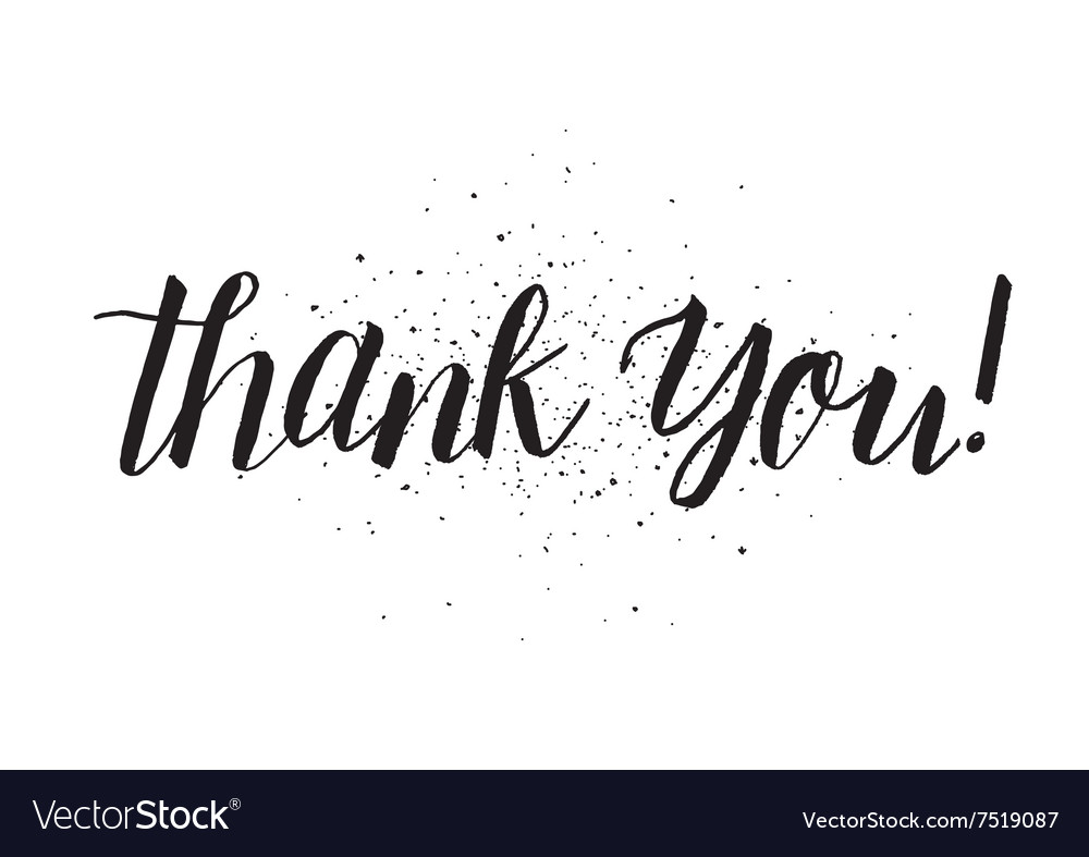 Thank you inscription greeting card Royalty Free Vector