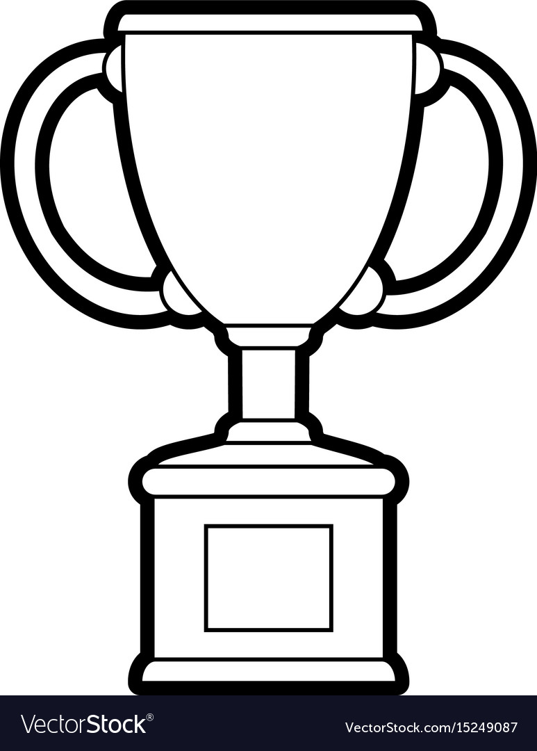 Trophy silhouette Royalty Free Vector Image - VectorStock