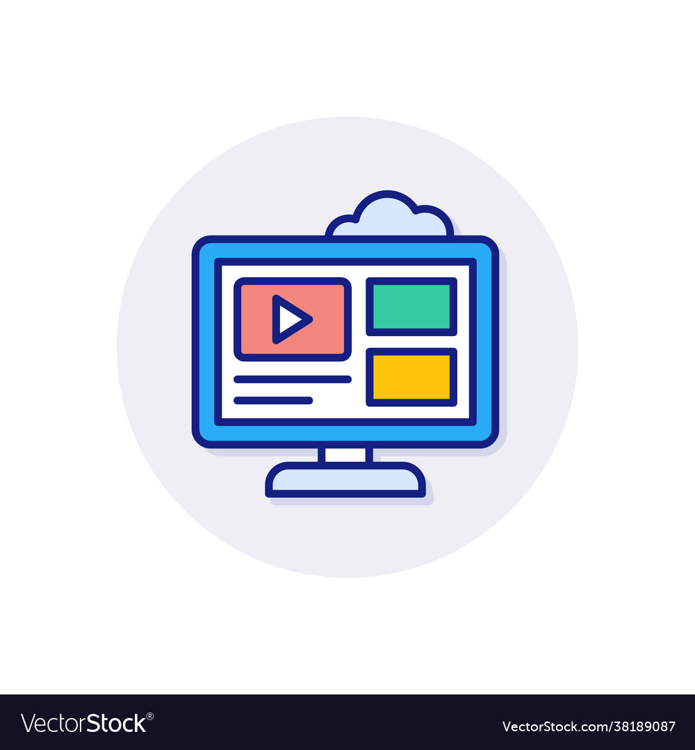 Video tutorials icon in logotype
