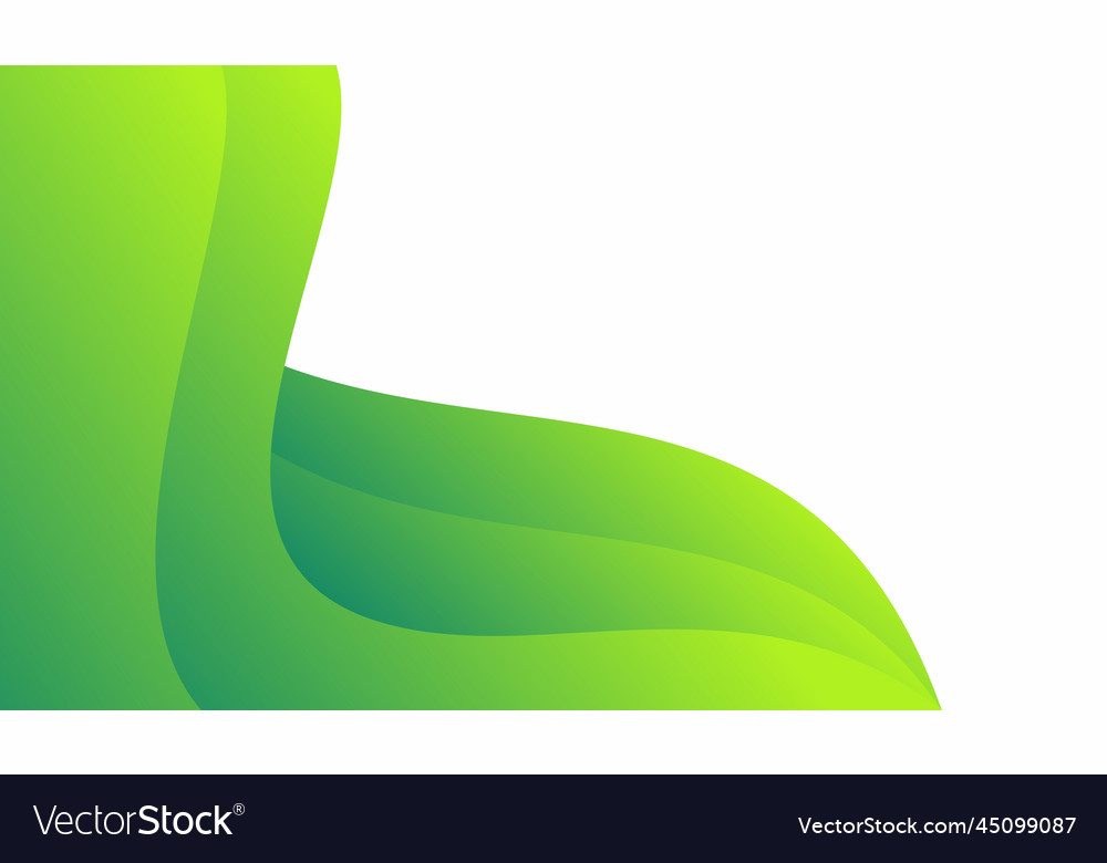 Wave green gradient abstract design modern Vector Image