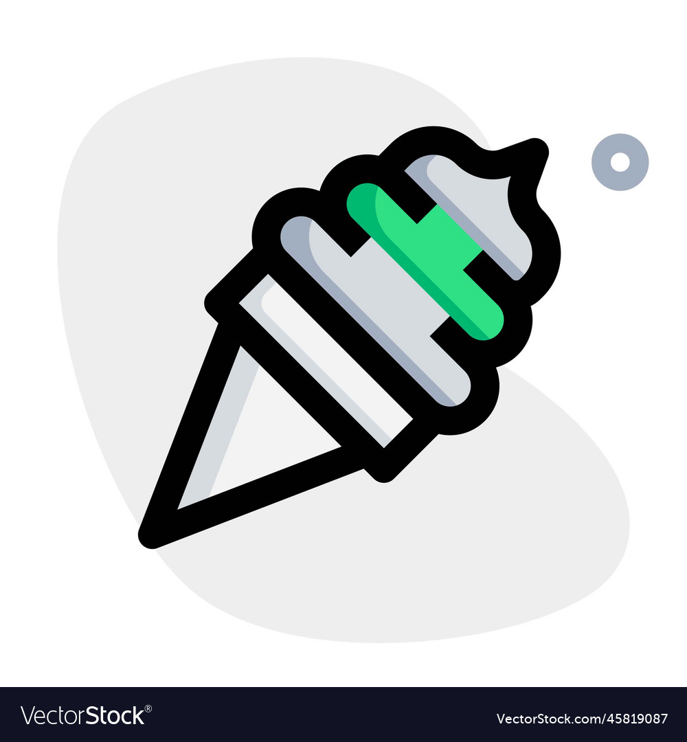Yummy twisted soft serve ice cone Royalty Free Vector Image