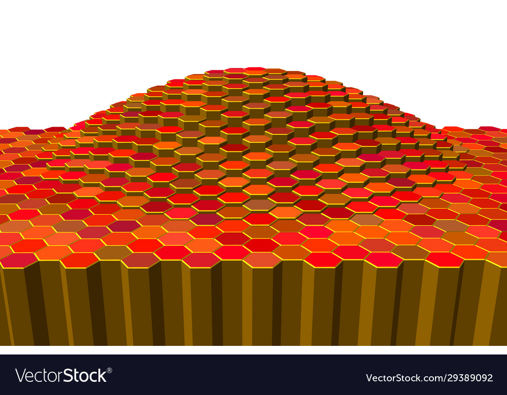 Abstract object hexagons colorful