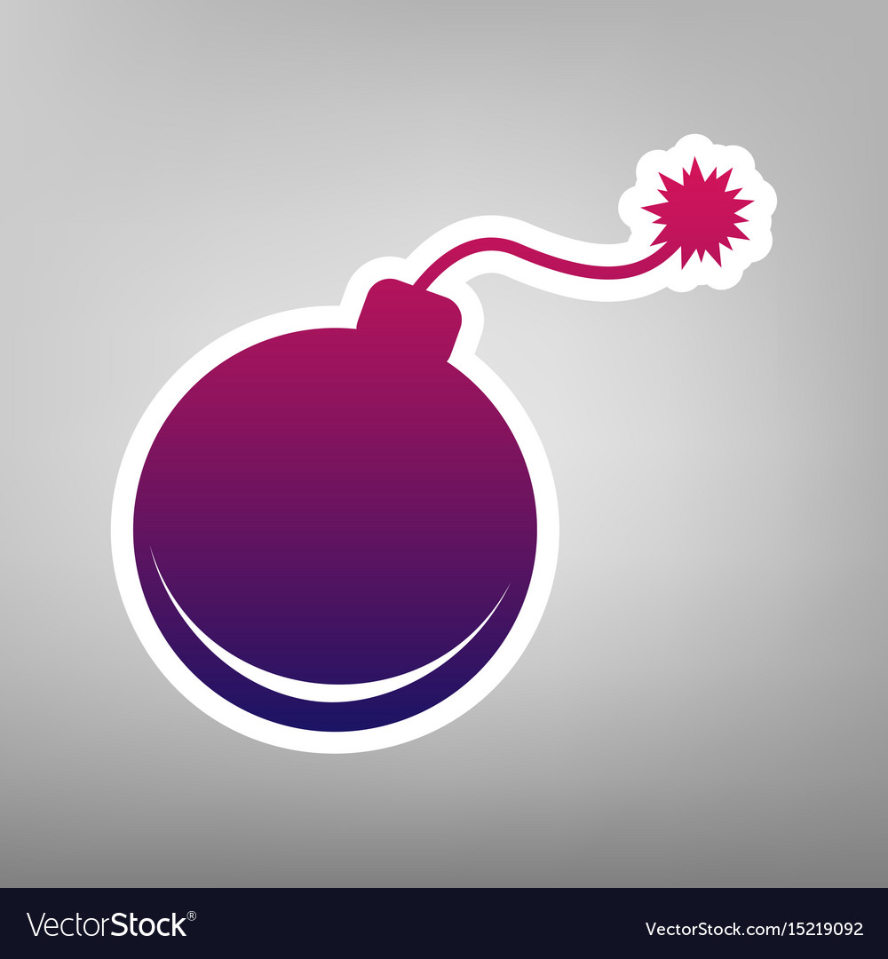 Bomb sign purple gradient