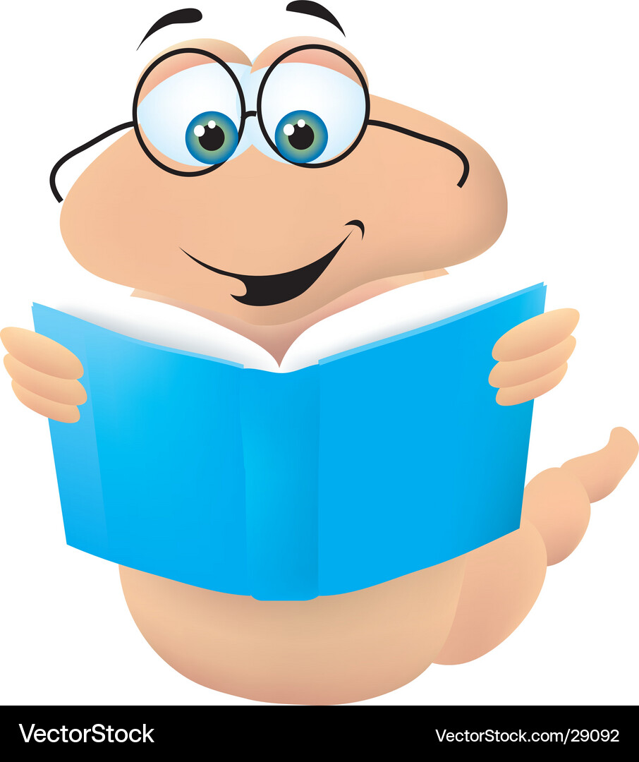 Bookworm Royalty Free Vector Image - VectorStock
