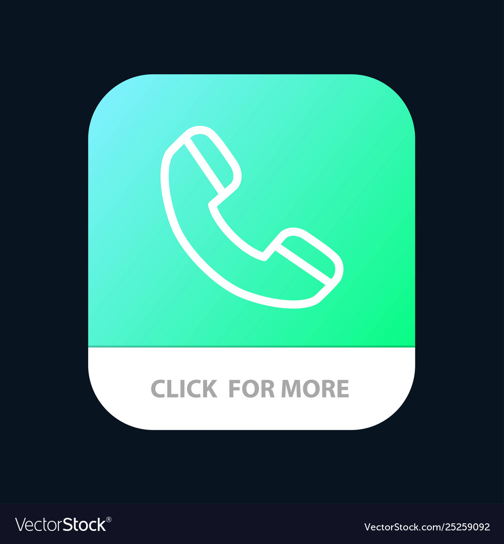 Call phone telephone mobile app button android vector image Call phone telephone mobile app button android