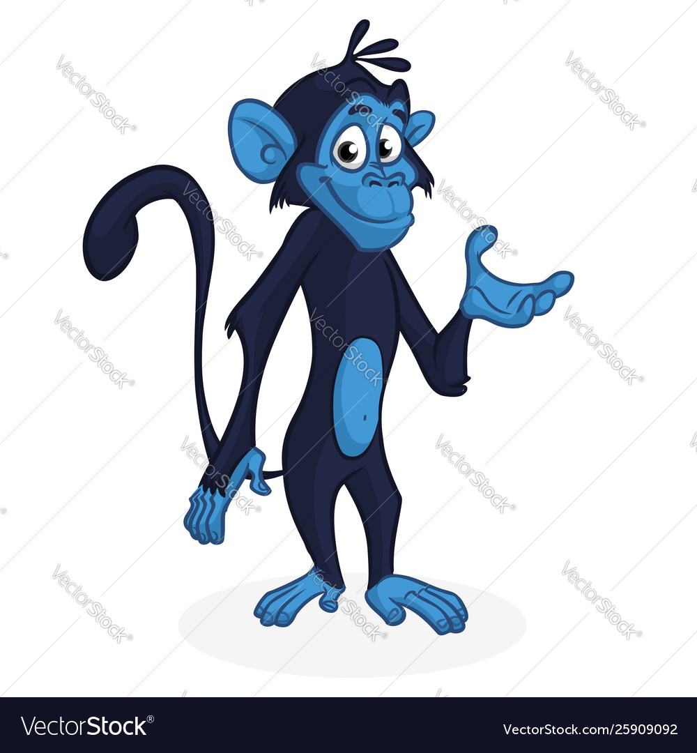 Cartoon chimpanzee monkey Royalty Free Vector Image Cartoon chimpanzee monkey Royalty Free Vector Image