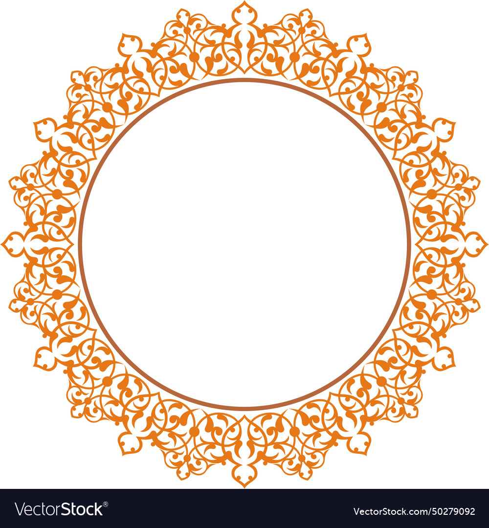 Circular frame border ornament design pattern Vector Image Circular frame border ornament design pattern