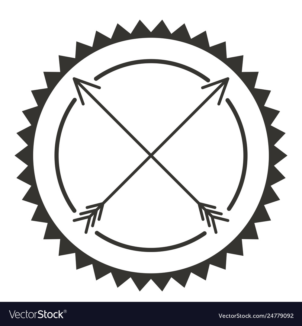 Circular frame with arrows