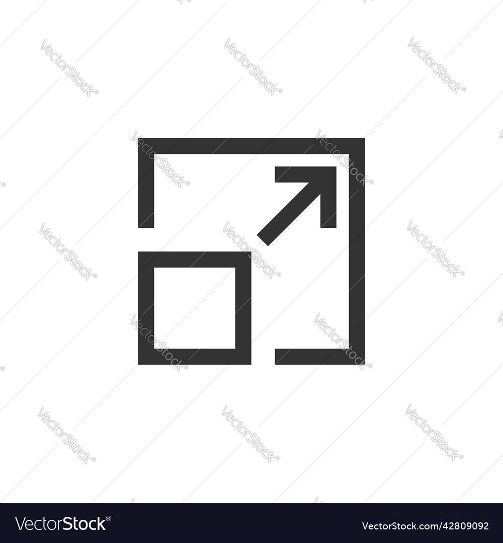 Compact size icon in flat style scale fit