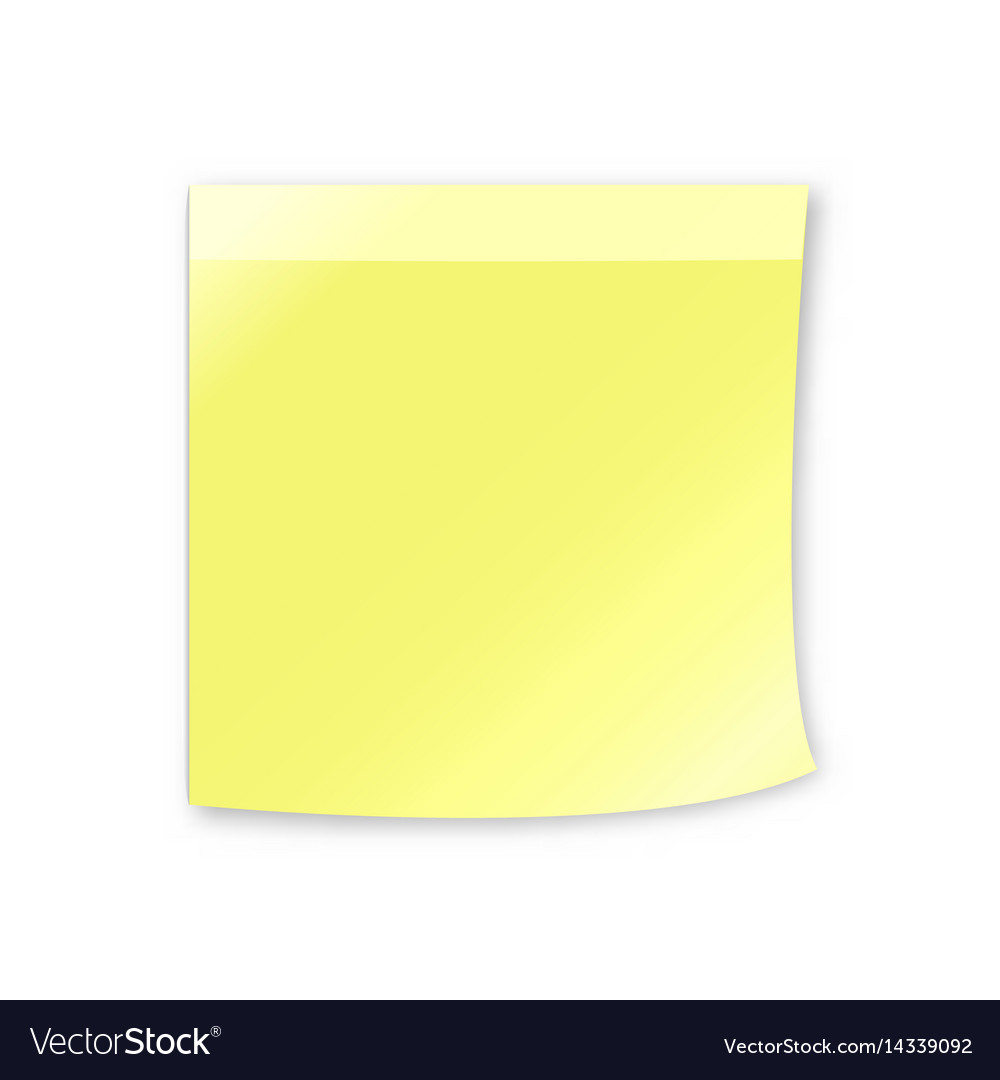 Empty yellow sticky note