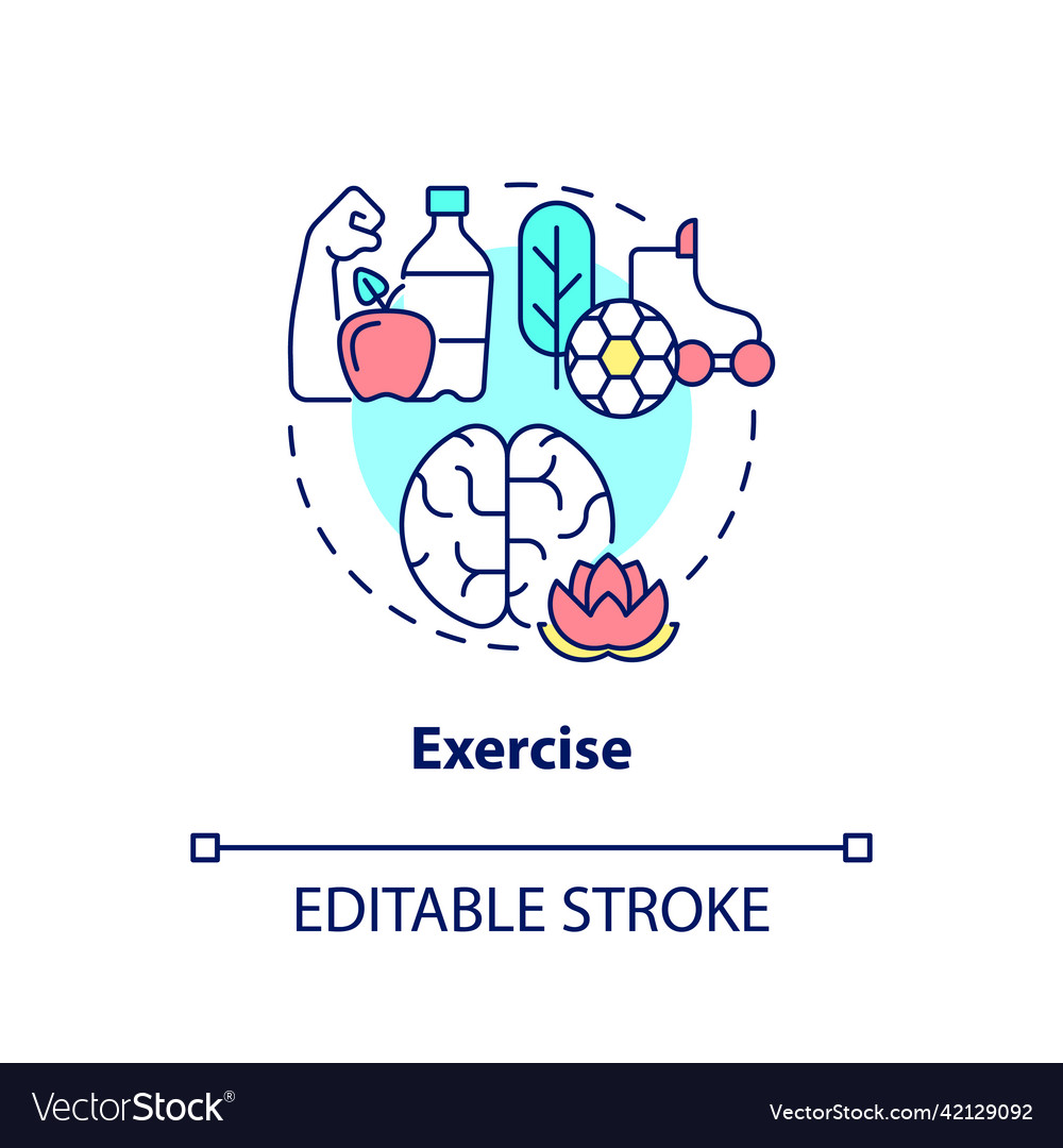 Exercise concept icon Royalty Free Vector Image