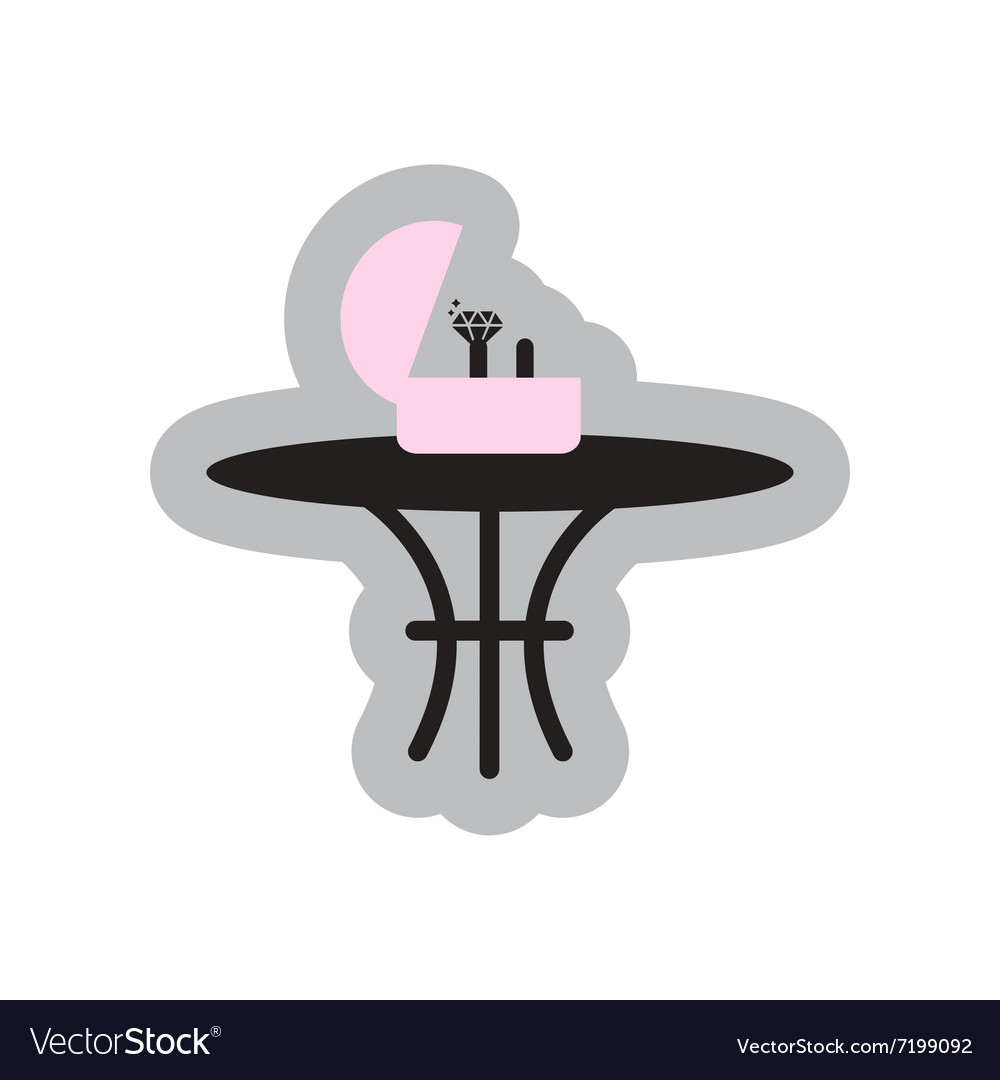 Flat web icon on white background ring in box