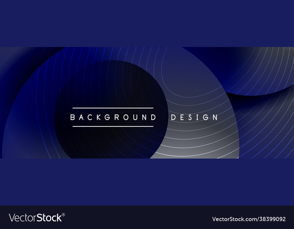 Gradient circles with shadows techno vector image Gradient circles with shadows techno