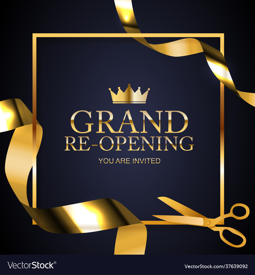 Grand opening congratulation background card