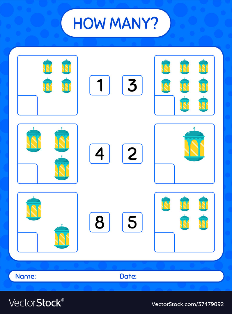 How many counting game with arabic lantern