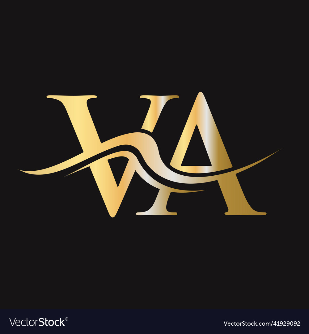 Letter va logo design initial logotype Royalty Free Vector