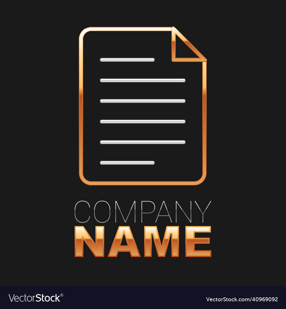 Line file document icon isolated on black vector image Line file document icon isolated on black