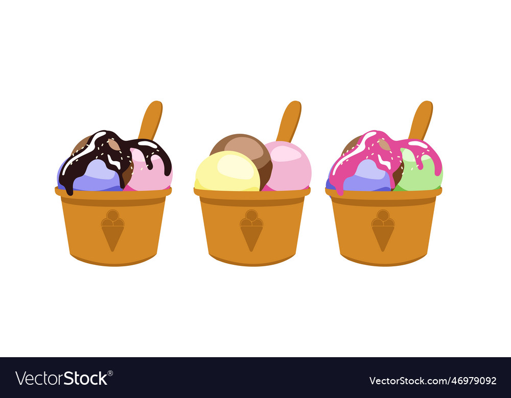 Natural ice cream poster Royalty Free Vector Image