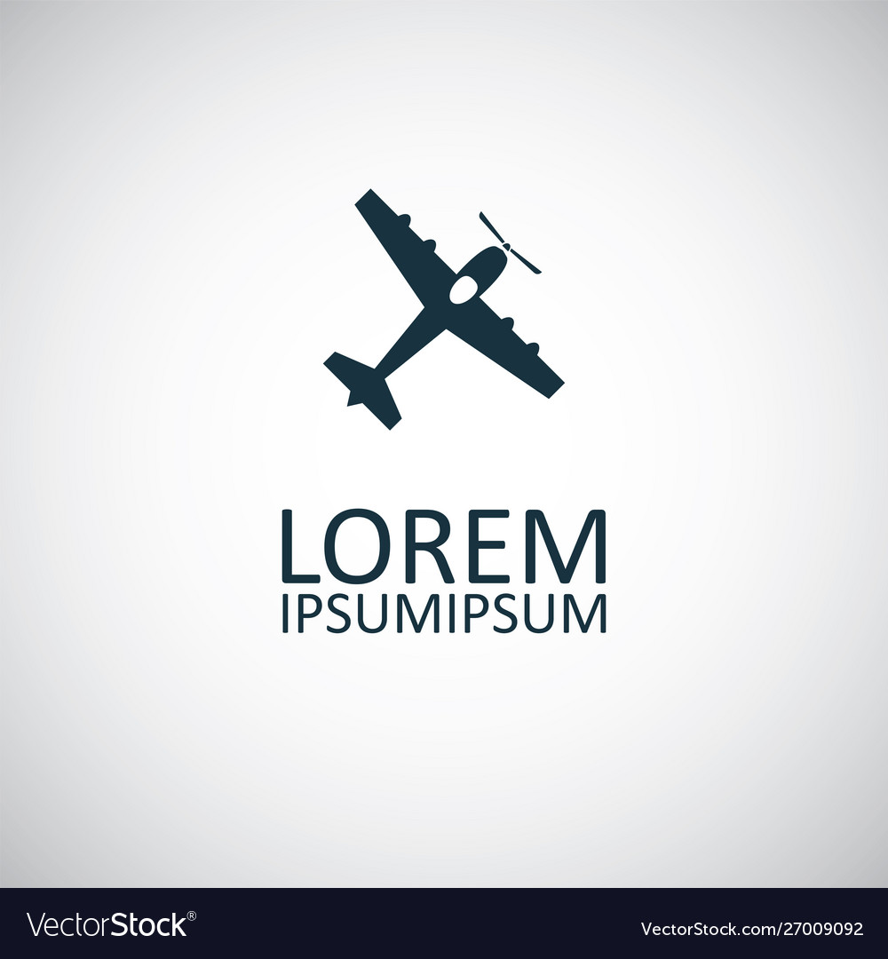 Plane icon simple flat element concept design