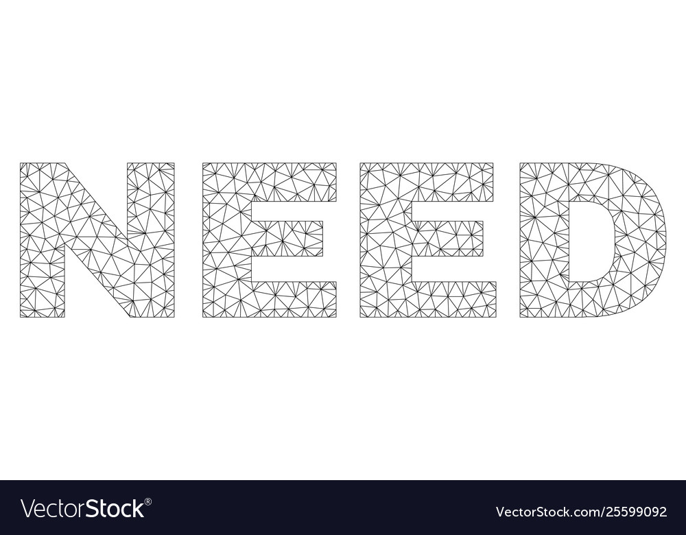 Polygonal network need text tag vector image Polygonal network need text tag