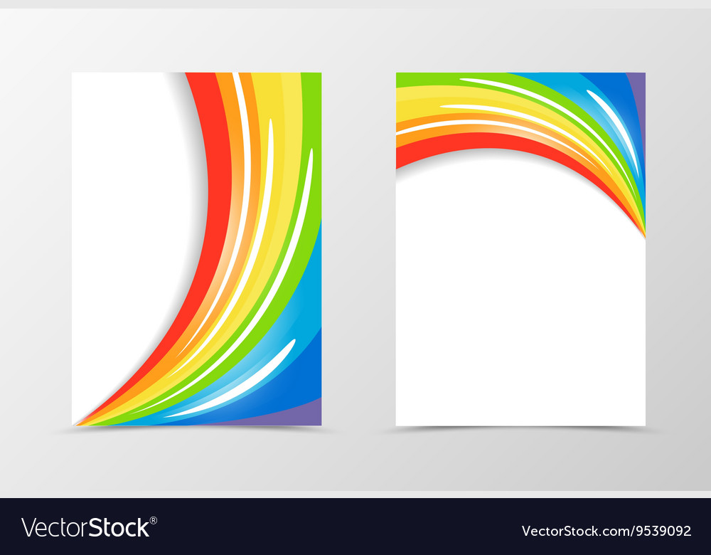 Rainbow flyer template design