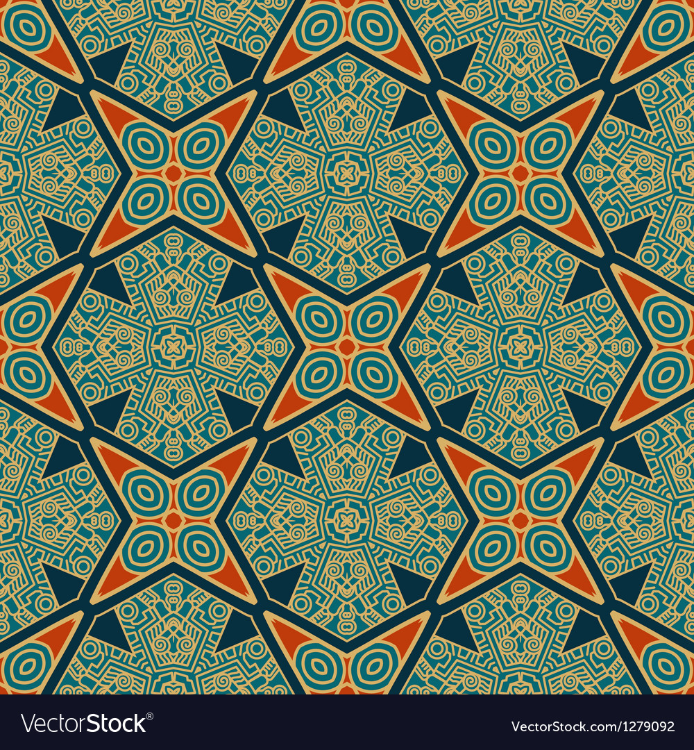 Seamless colorful retro pattern background Vector Image