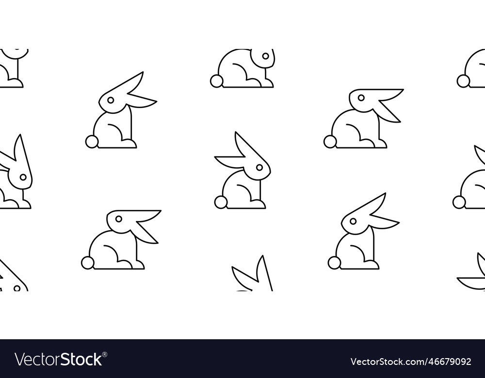 Seamless pattern with rabbits