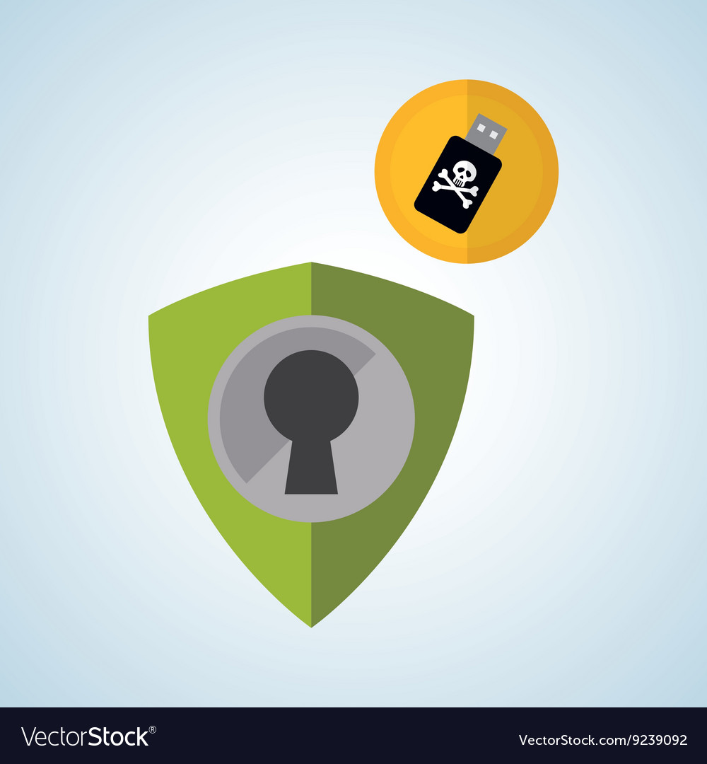 Security system design protection icon isolated