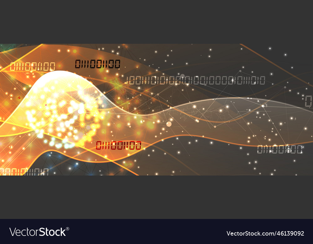 Technology data background idea of global vector image Technology data background idea of global