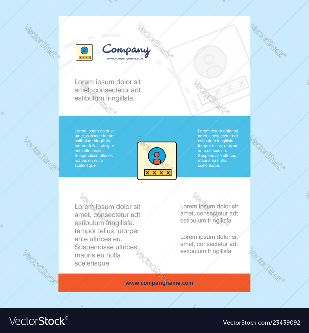 Template layout for user profile company vector image Template layout for user profile company