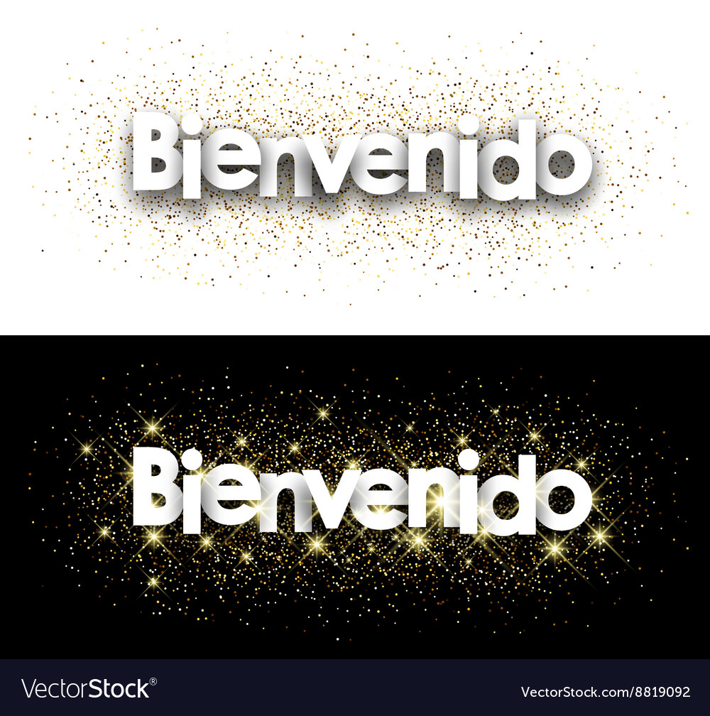 Welcome Banner with Sparkling Text