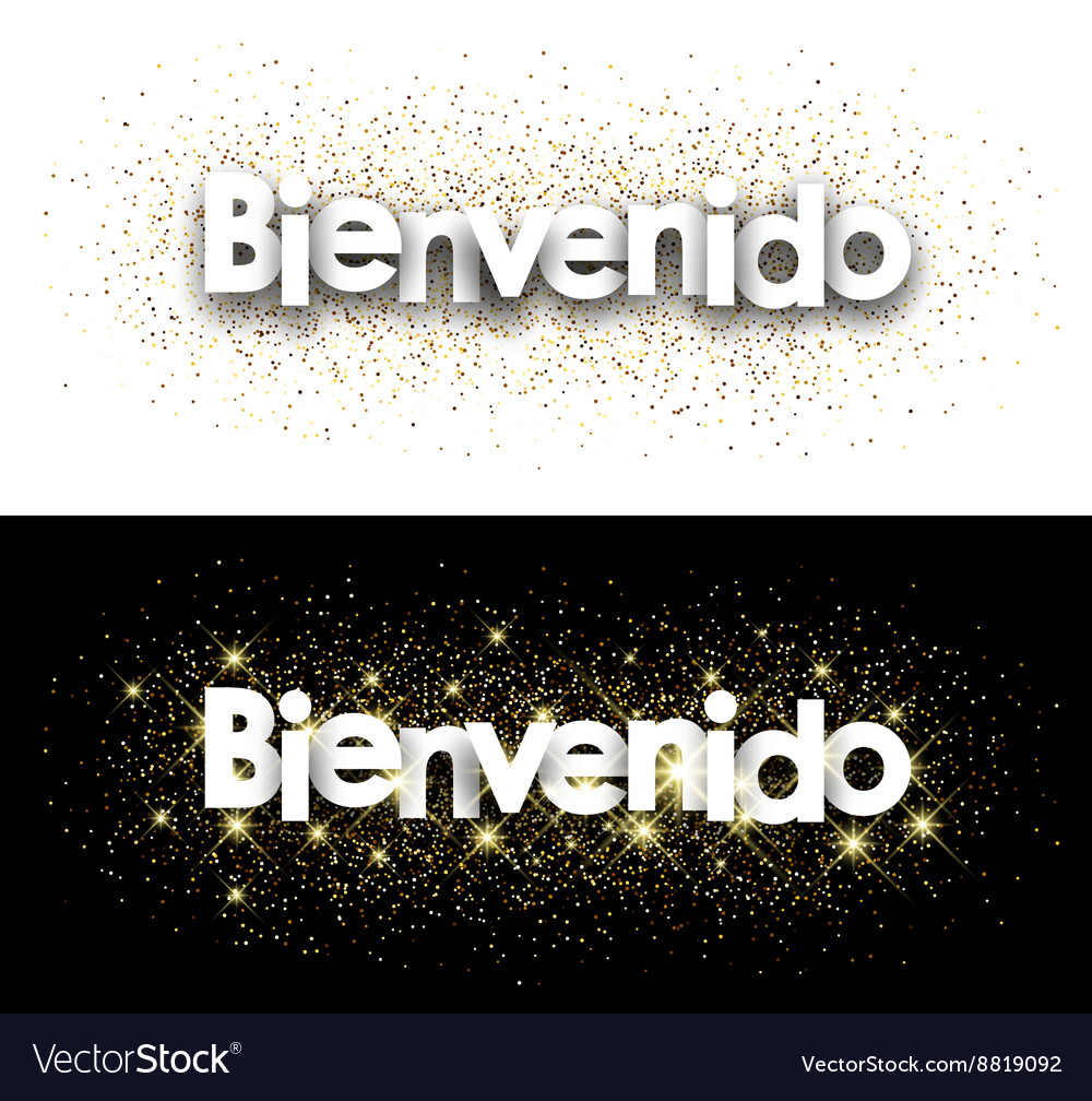 Welcome - in Spanish. Lettering. Bienvenido. | Sticker