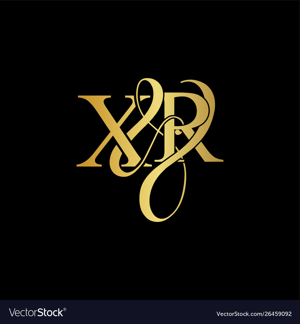 Xr x r logo initial mark vector image Xr x r logo initial mark