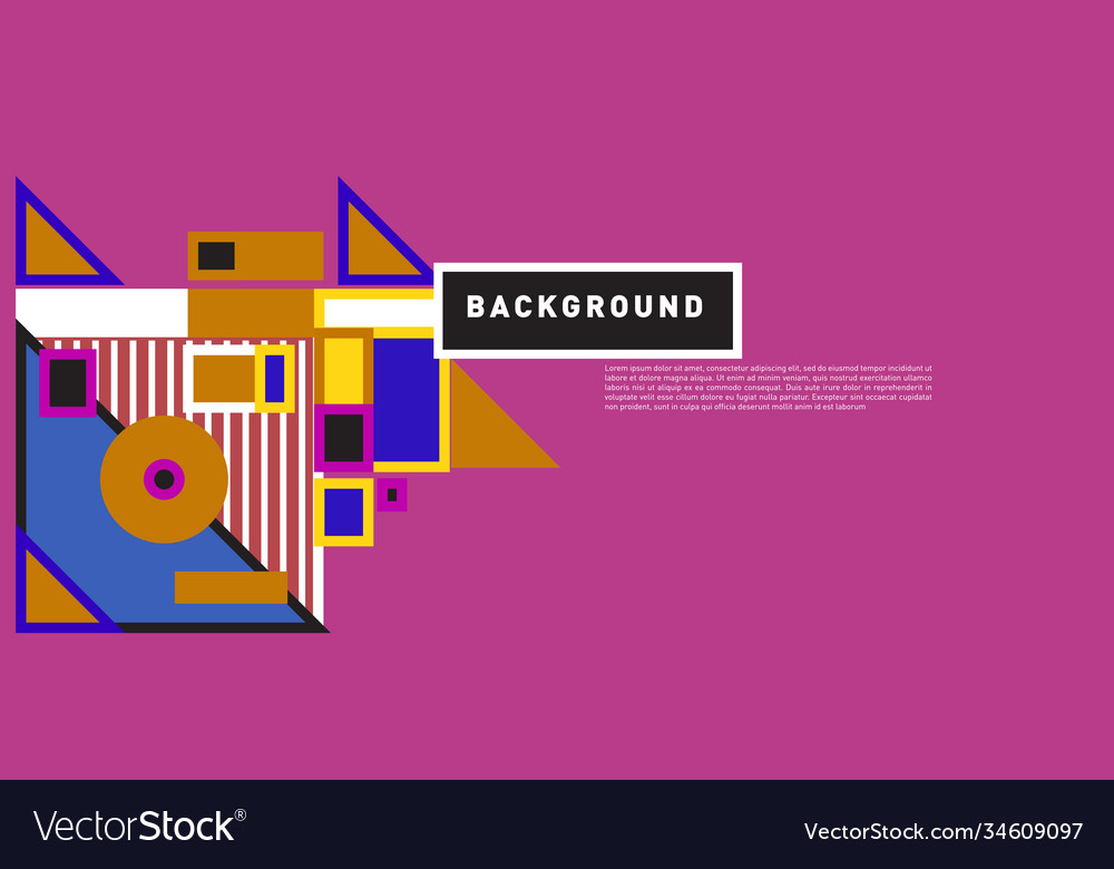 Abstract colorful rectangle background for banner vector image Abstract colorful rectangle background for banner