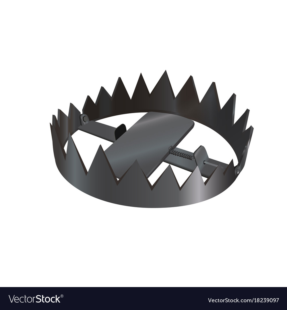 Black Hunter Trap Royalty Free Vector Image - Vectorstock