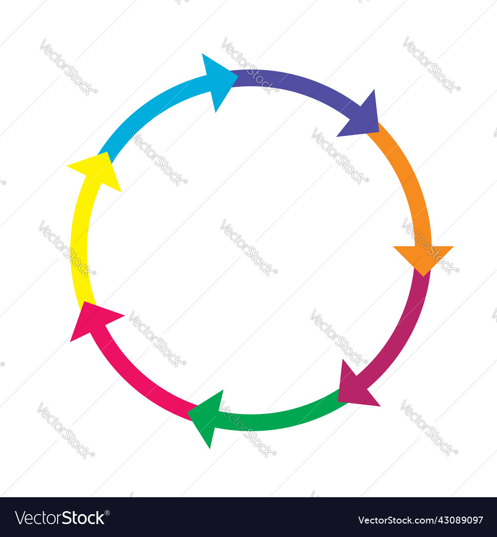 Circular arrow pointer shape element vector image Circular arrow pointer shape element