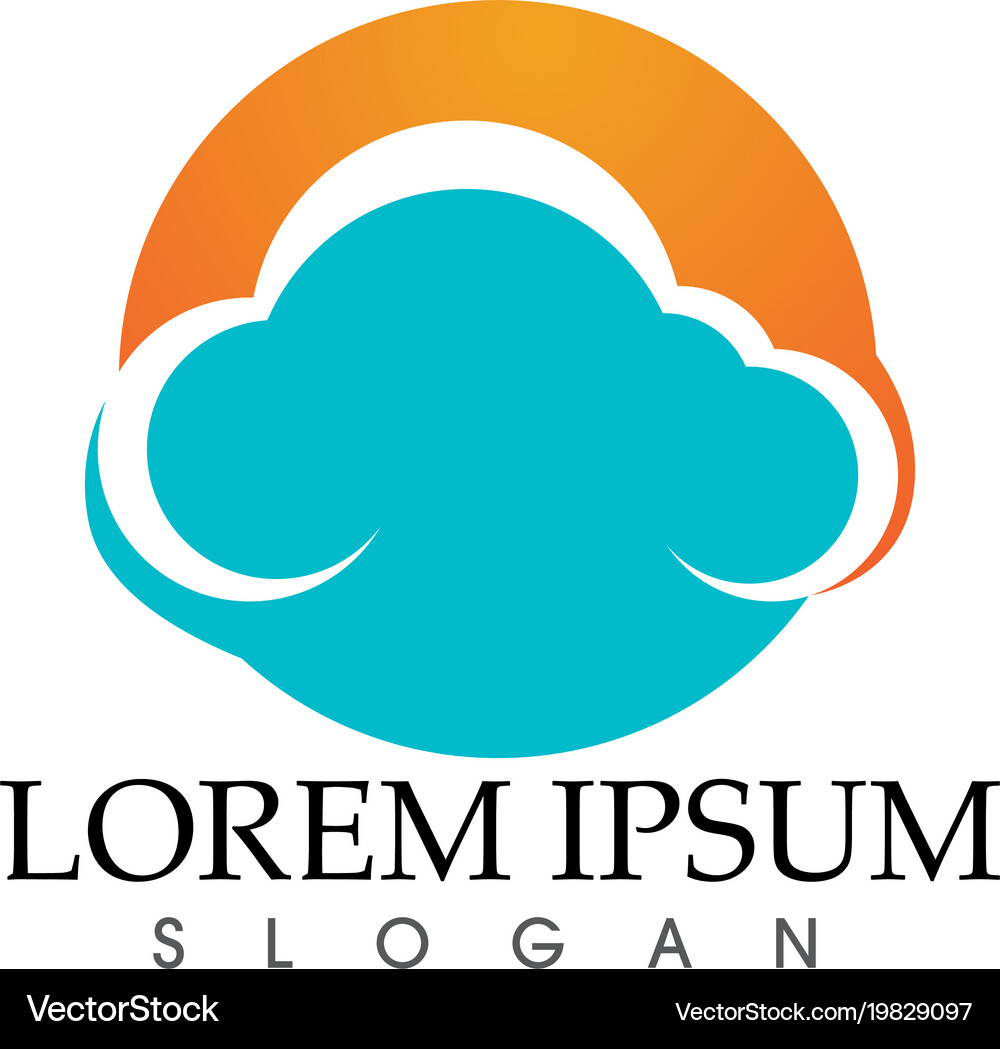 Cloud logo template design icons Royalty Free Vector Image