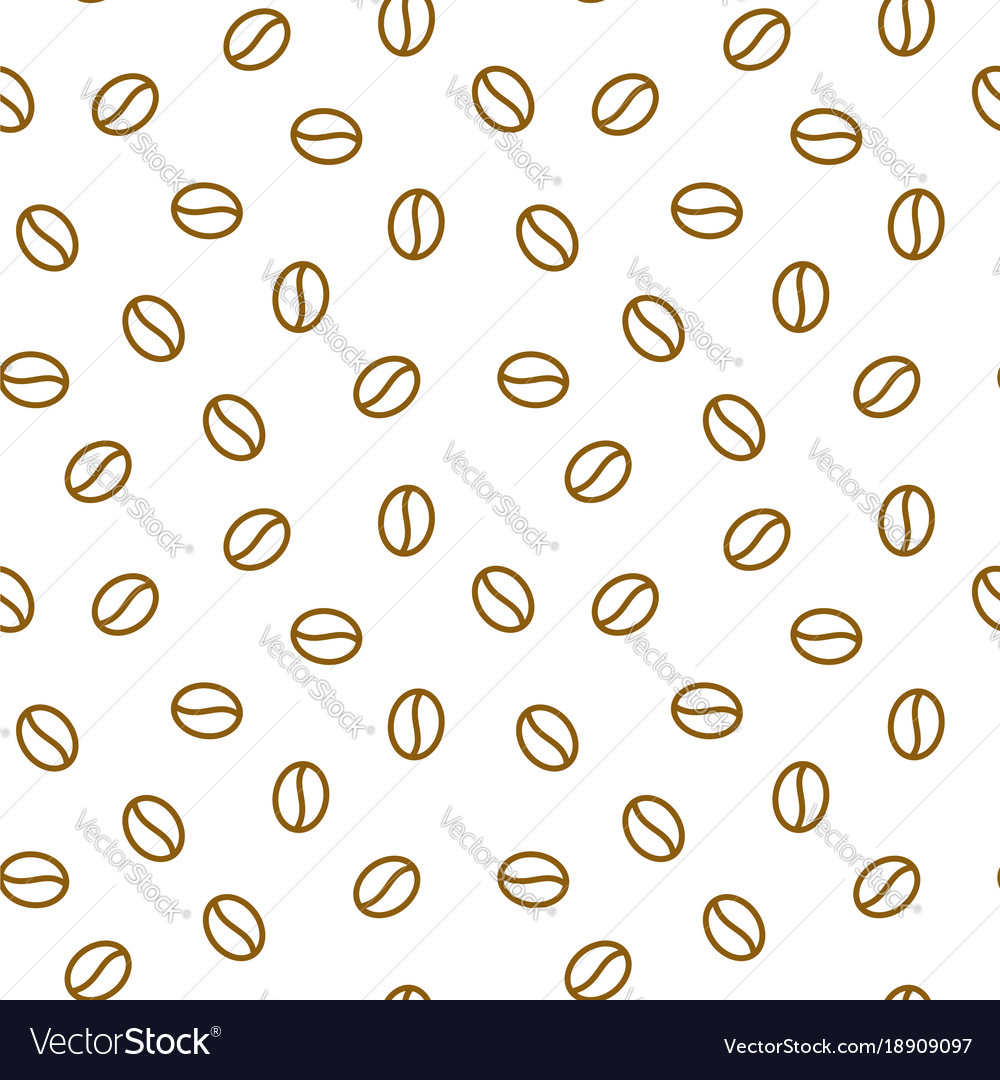Coffee beans seamless pattern background