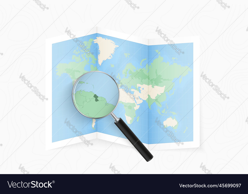 Enlarge guyana with a magnifying glass