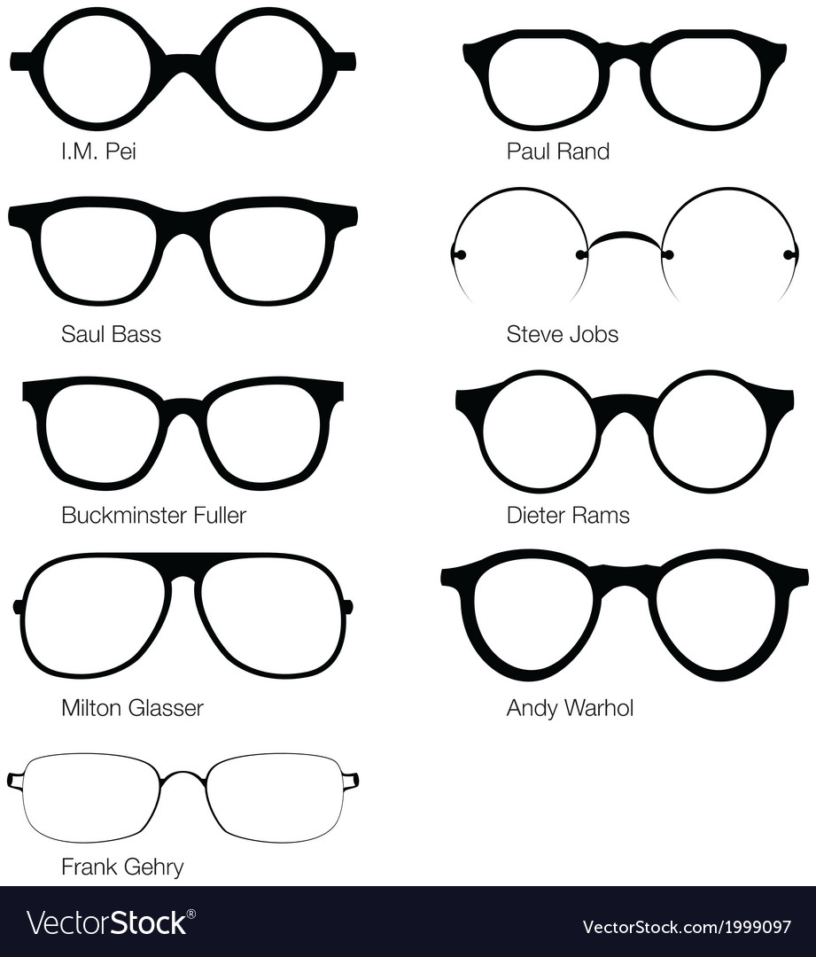 Eyeglasses designers Royalty Free Vector Image