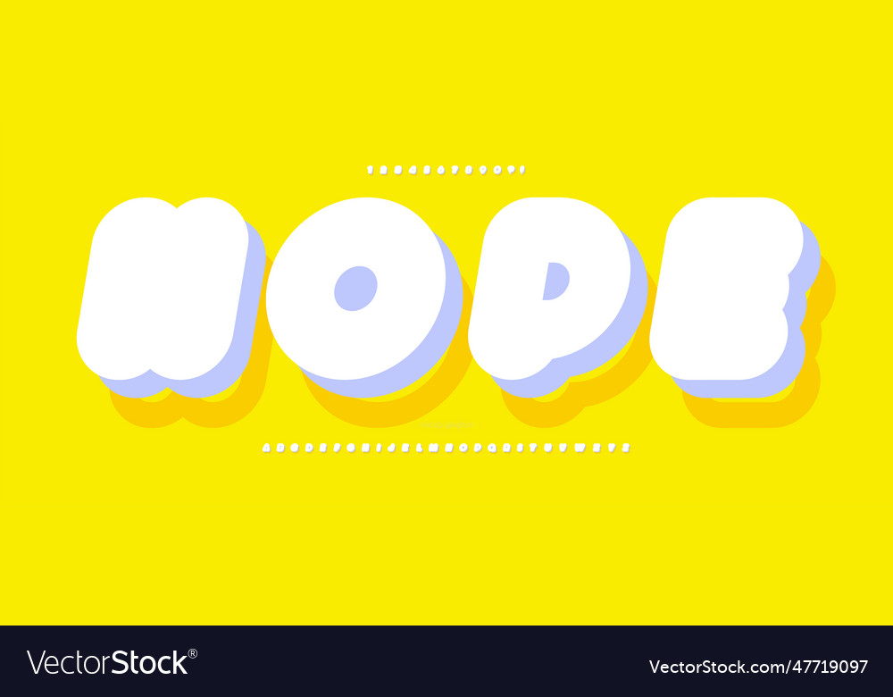 Font 3d style modern typography