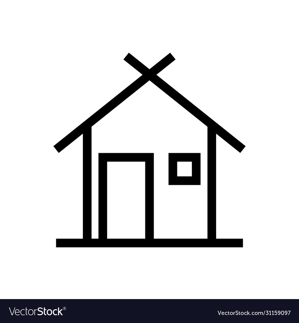 Home icon flat graphic in white background Vector Image