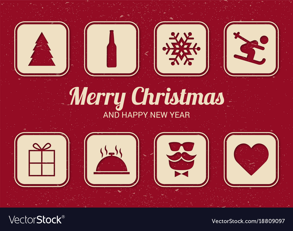 List for christmas fun card flat design