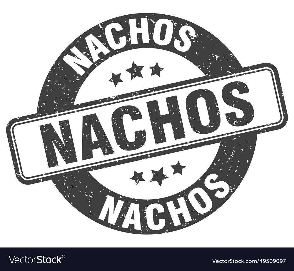 Nachos stamp label round grunge sign Royalty Free Vector