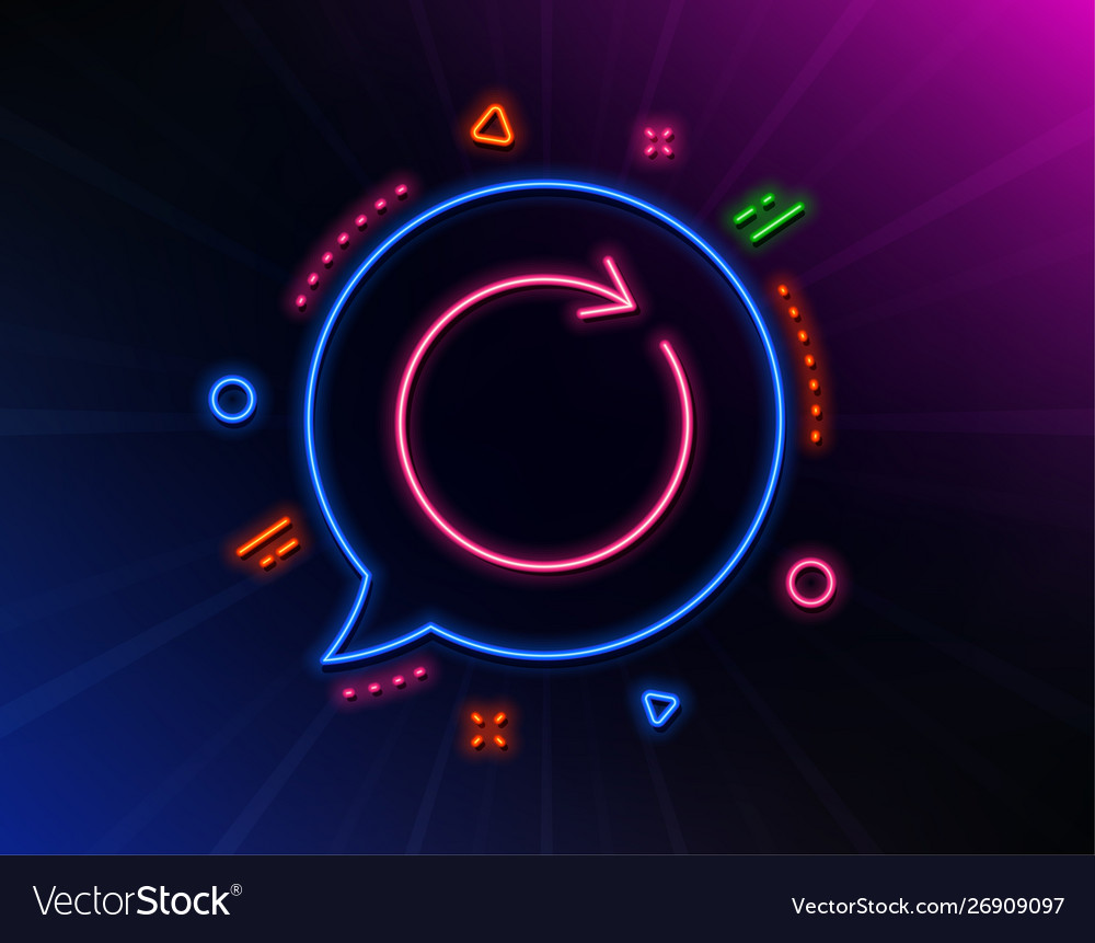 Refresh line icon rotation arrow sign vector image Refresh line icon rotation arrow sign
