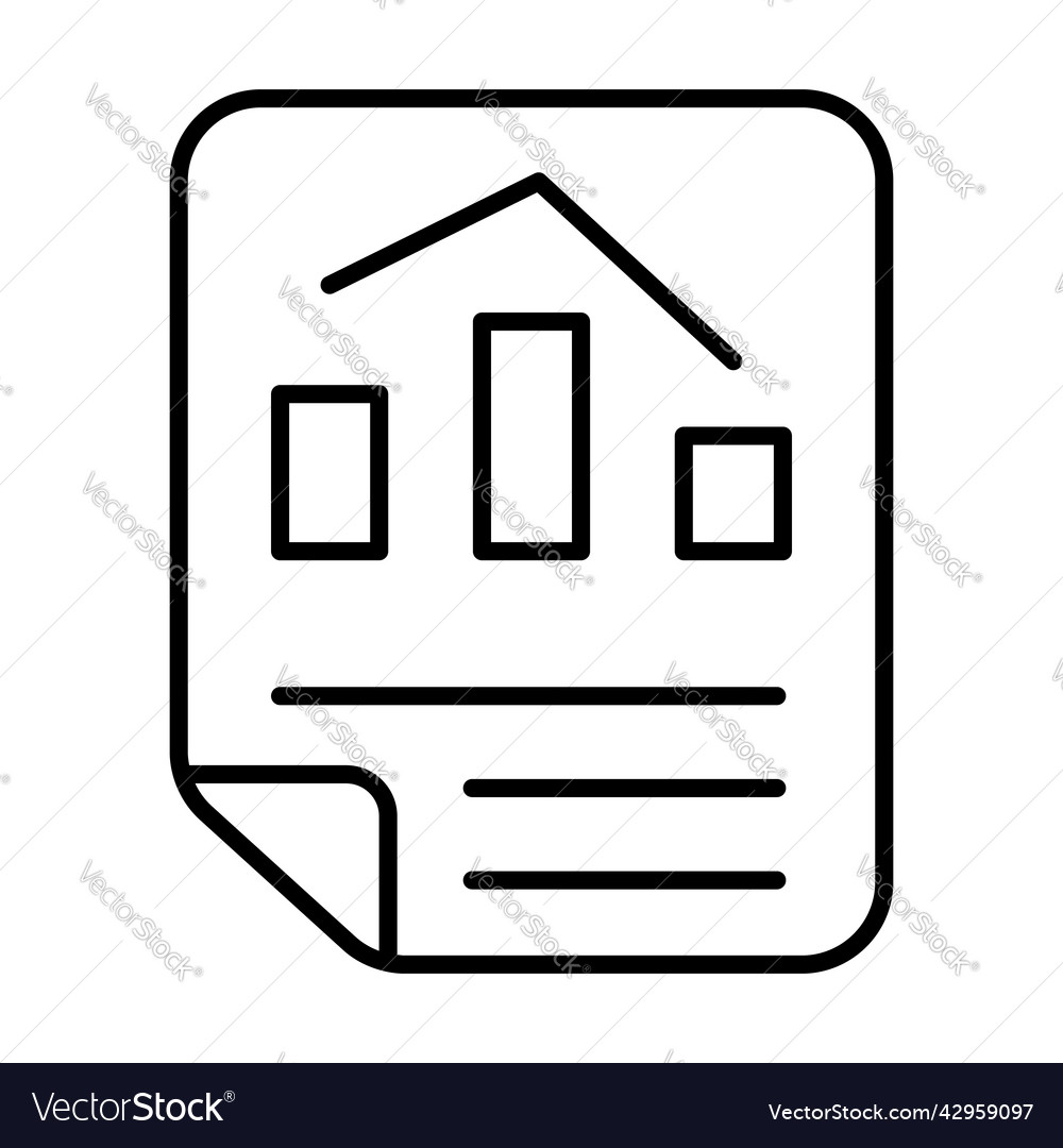 Report file finance related line icon editable