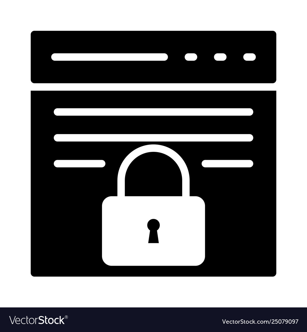 Secure browser vector image Secure browser