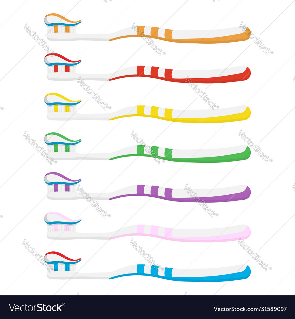 Toothbrush and Paste Set - White Background